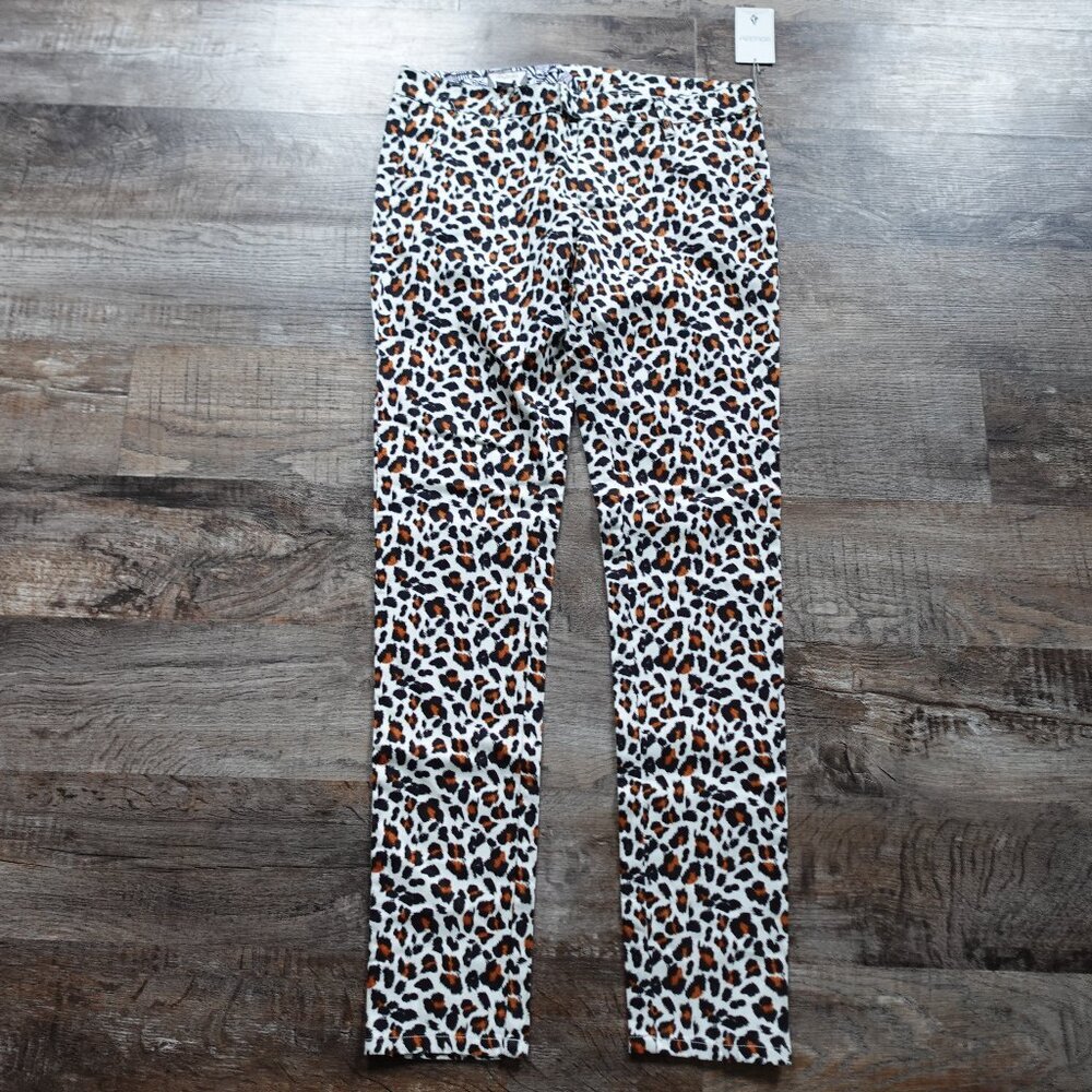 NWT Volcom Frochickie leopard pants women junior's 9‎ white orange black